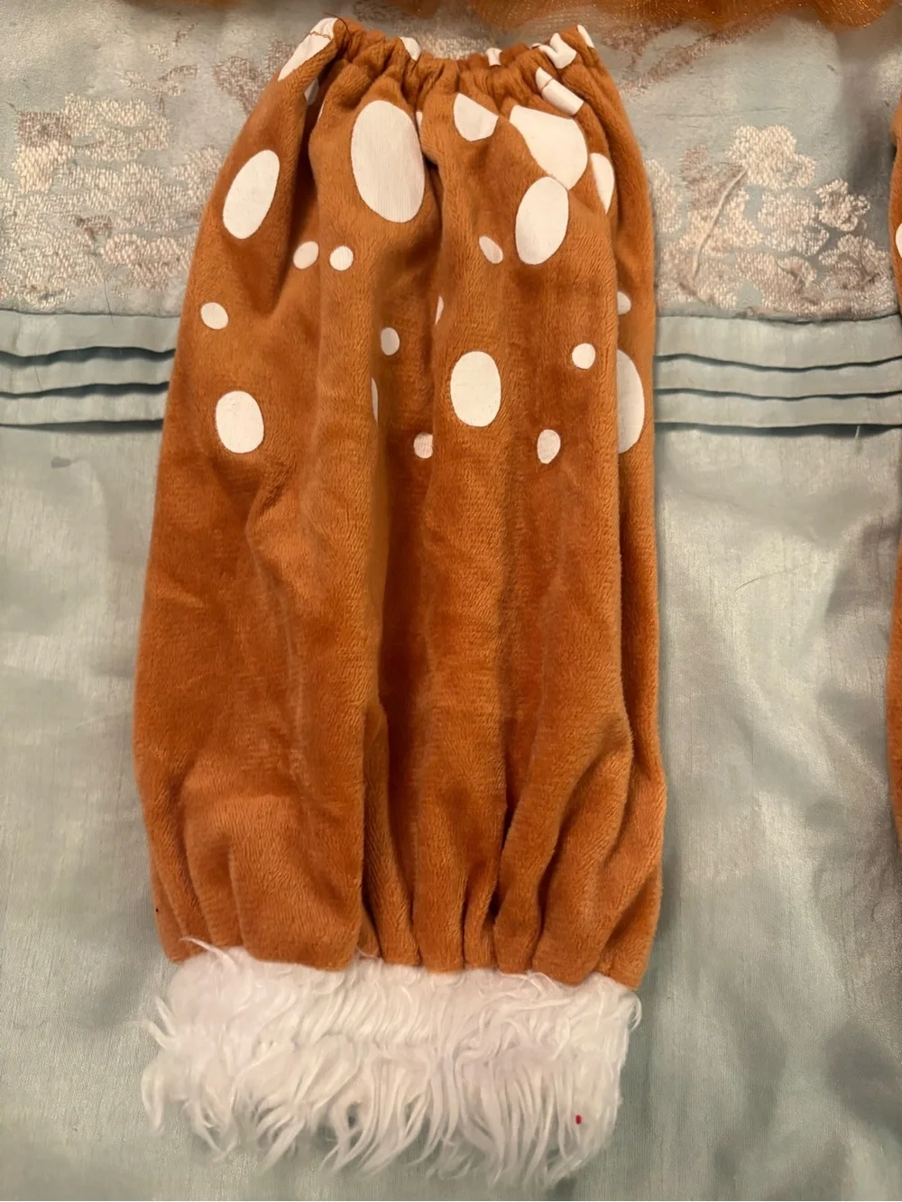 🦌Kids Brown Reindeer Costume Dress with Hood and Leg Warmers🦌